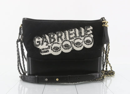 CHANEL Gabriel Coco Black Chain Shoulder Bag, No. 24