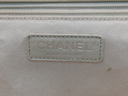 CHANEL Matelasse Chain Shoulder Bag with Seal 14667717, Includes Warranty Card and Bag, Beige Patent Leather Shoulder Bag
