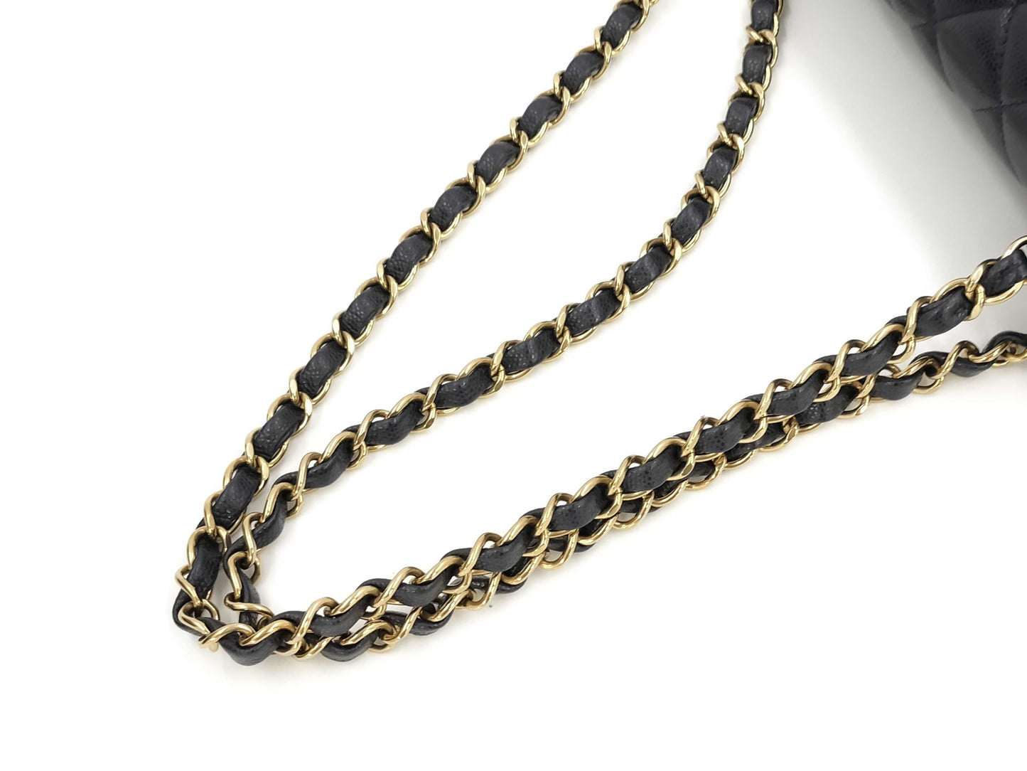 CHANEL CHANEL BAG MATELASSE CAVIAR SKIN 25CM MICROCHIP NAVY CHAIN ​​SHOULDER KJAU397E Shoulder Bag