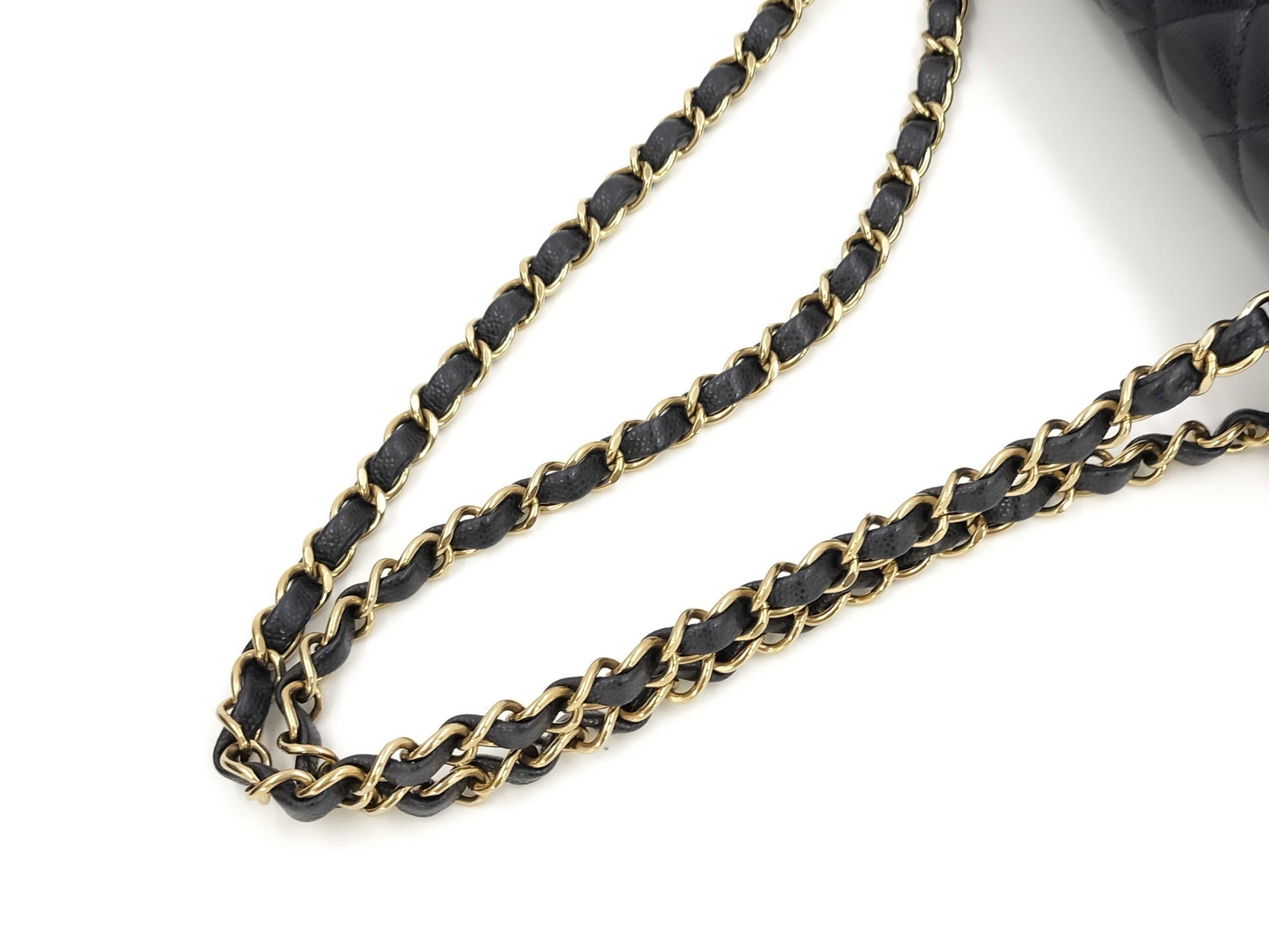 CHANEL CHANEL BAG MATELASSE CAVIAR SKIN 25CM MICROCHIP NAVY CHAIN ​​SHOULDER KJAU397E Shoulder Bag
