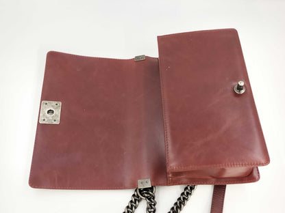 CHANEL CHANEL BAG BOY HANDLE LAMBSKIN NO. 21 W CARD CHAIN ​​STRAP SHW FULLSET 2WAY SHOULDER BAG