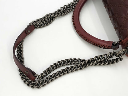 CHANEL CHANEL BAG BOY HANDLE LAMBSKIN NO. 21 W CARD CHAIN ​​STRAP SHW FULLSET 2WAY SHOULDER BAG