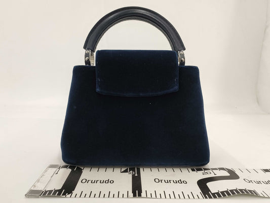 LOUIS VUITTON Capucines Mini Velvet Handbag