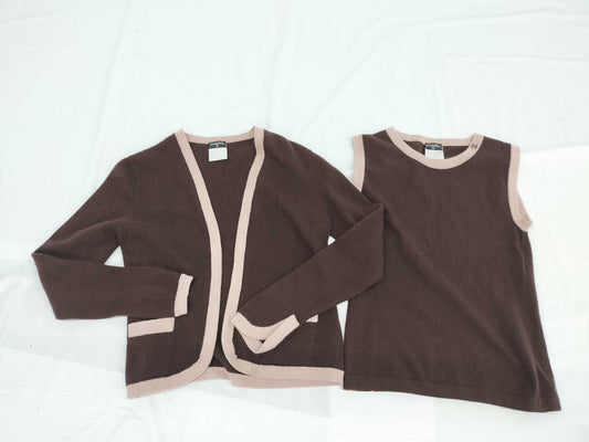 CHANEL Brand Apparel Cashmere Knit Ensemble Size 38 Tops Other Apparel