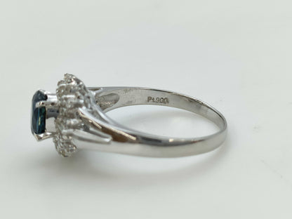 S 0.93ct D 0.25ct PT900 4.6g Ring 