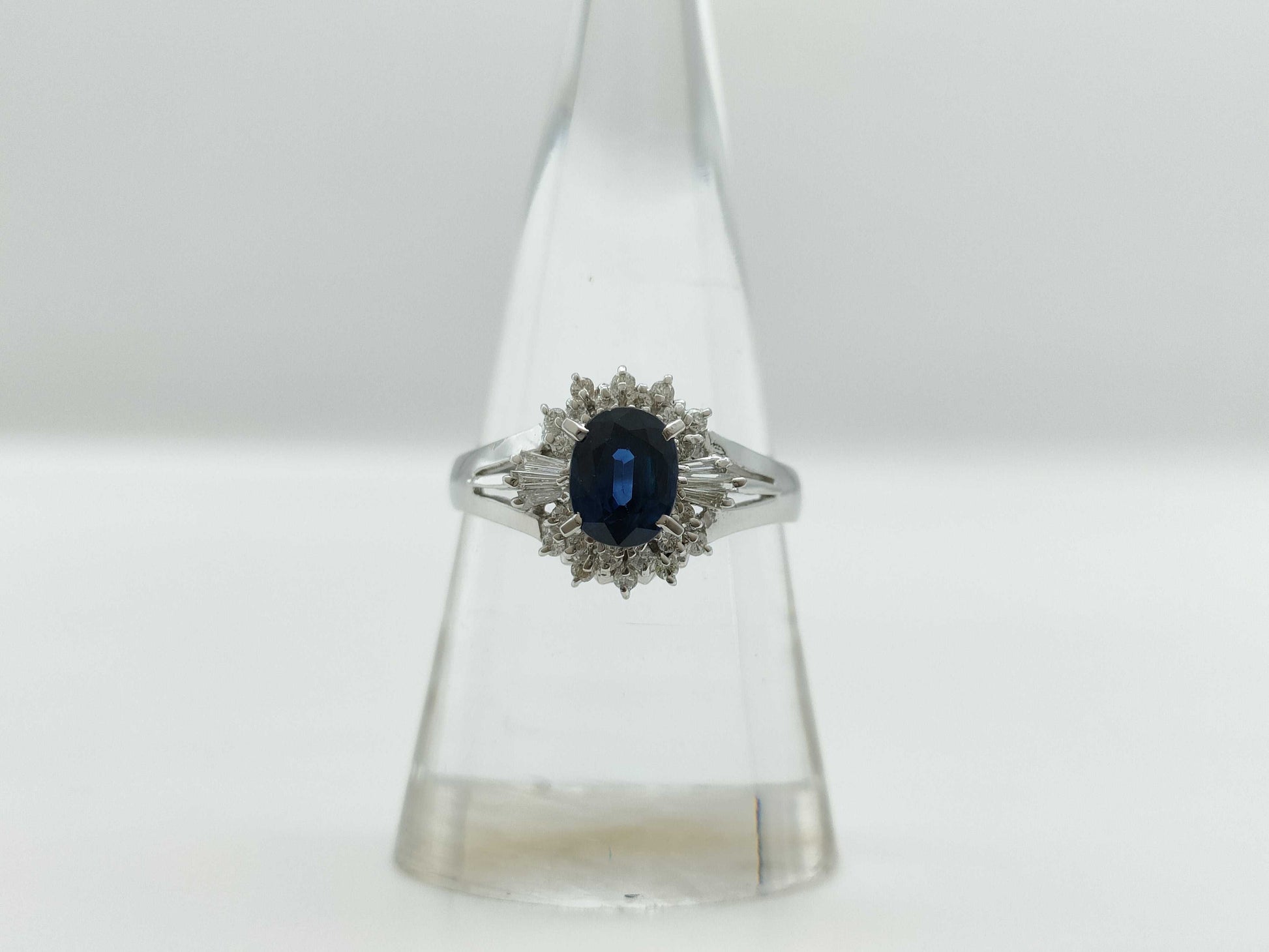 S 0.93ct D 0.25ct PT900 4.6g Ring 