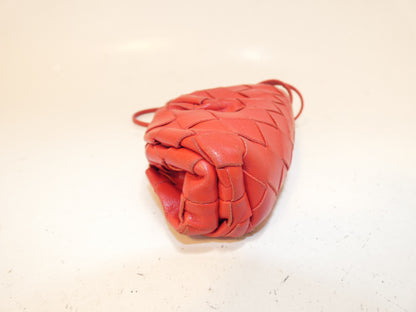 BOTTEGA VENETA Intrecciato Pochette Mini Shoulder Bag with Clasp Closure