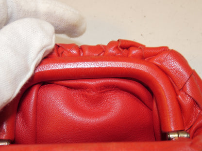 BOTTEGA VENETA Intrecciato Pochette Mini Shoulder Bag with Clasp Closure