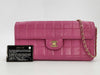 CHANEL Chocobar Chain Shoulder Bag with Turn Lock, Pink