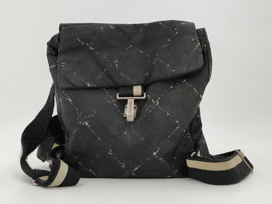 CHANEL Old Travel Line Backpack, Black Matelasse Nylon Backpack