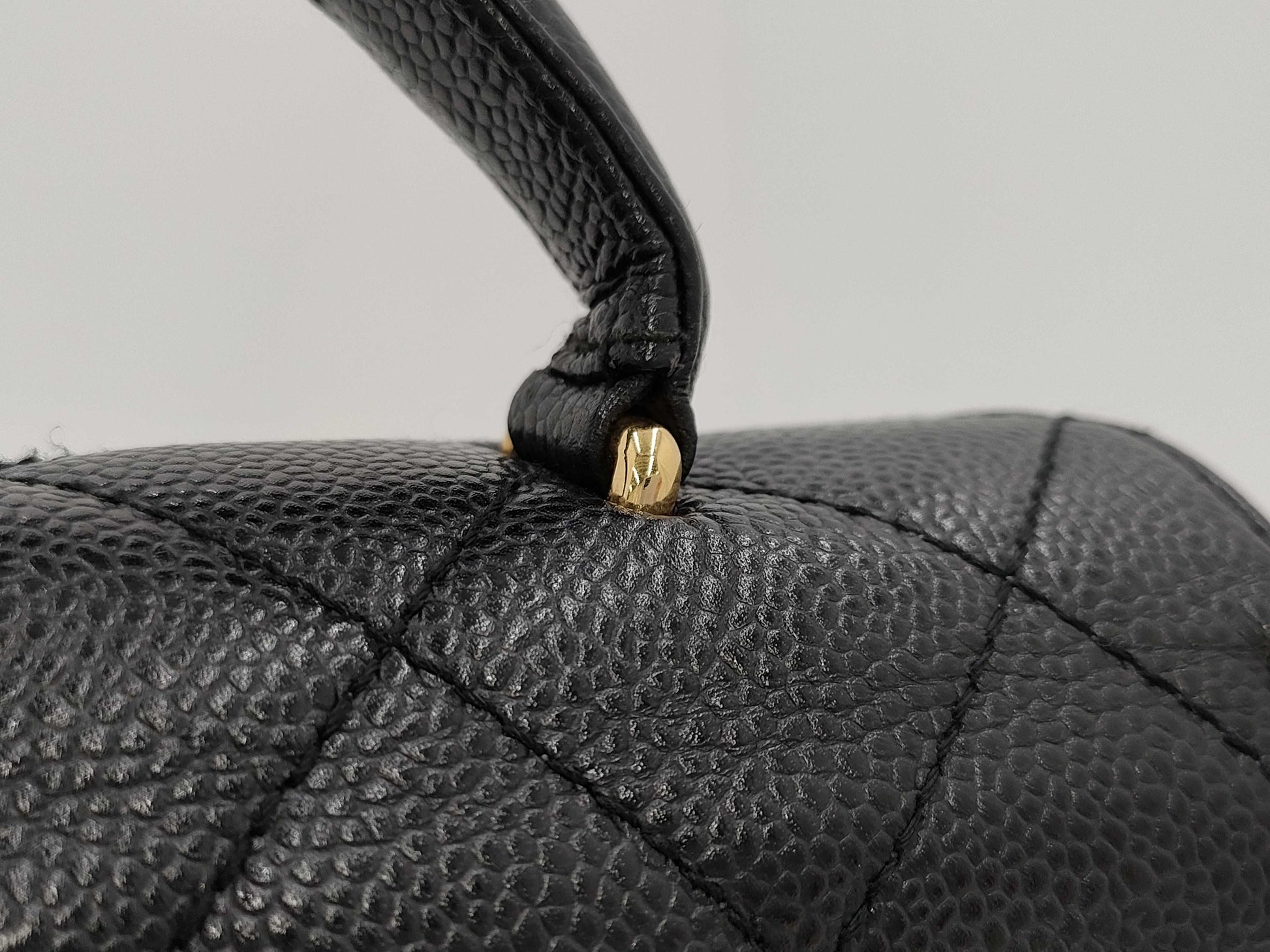 CHANEL Caviar Skin Matelasse Handbag, No. 7