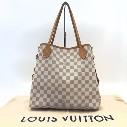 LOUIS VUITTON Damier Azur Neverfull Tote Bag