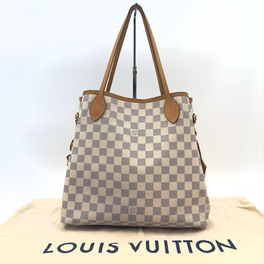 LOUIS VUITTON Damier Azur Neverfull Tote Bag