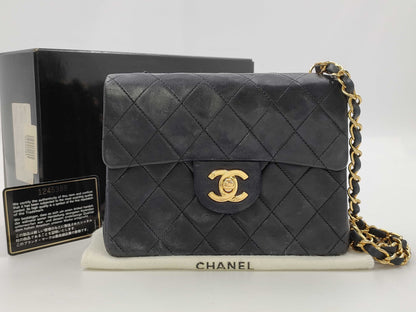 CHANEL Mini Matelasse Lambskin Chain Shoulder Bag