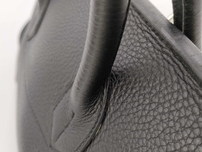 HERMES HERMES Shoulder Birkin Shoulder Bag Taurillon Clemence Black □I Stamp Handbag