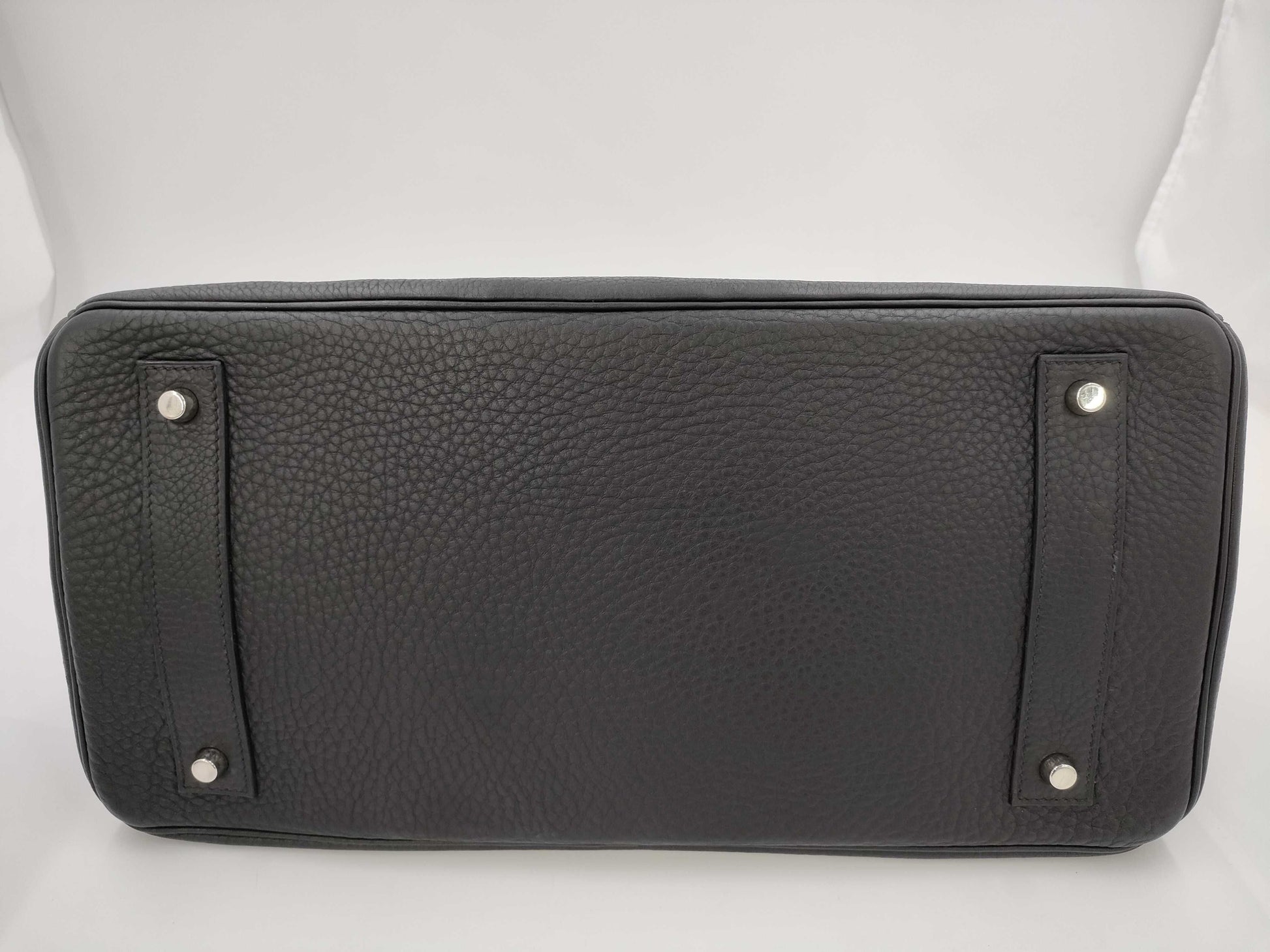 HERMES HERMES Shoulder Birkin Shoulder Bag Taurillon Clemence Black □I Stamp Handbag
