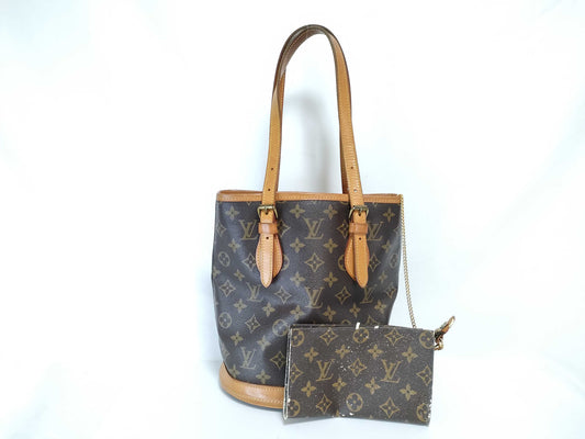 LOUIS VUITTON M42238 Monogram Louis Vuitton Monogram Bucket PM Handbag