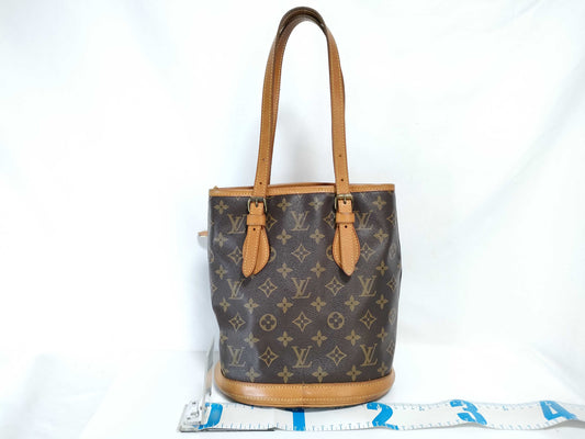 LOUIS VUITTON M42238 Monogram Louis Vuitton Monogram Bucket PM Handbag