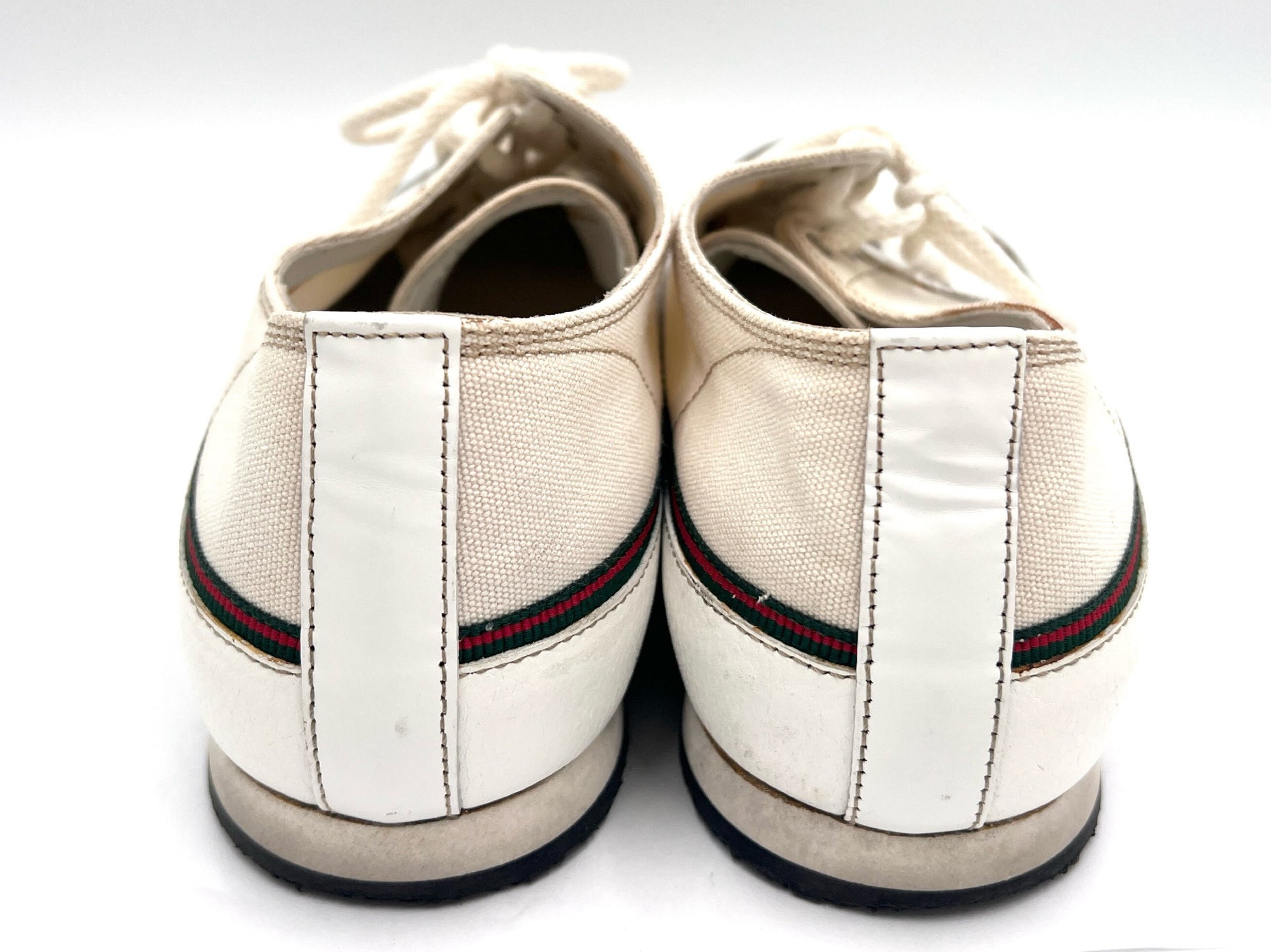 GUCCI 261919 Sherry Line Canvas Low-Top White 7.5" Sneakers