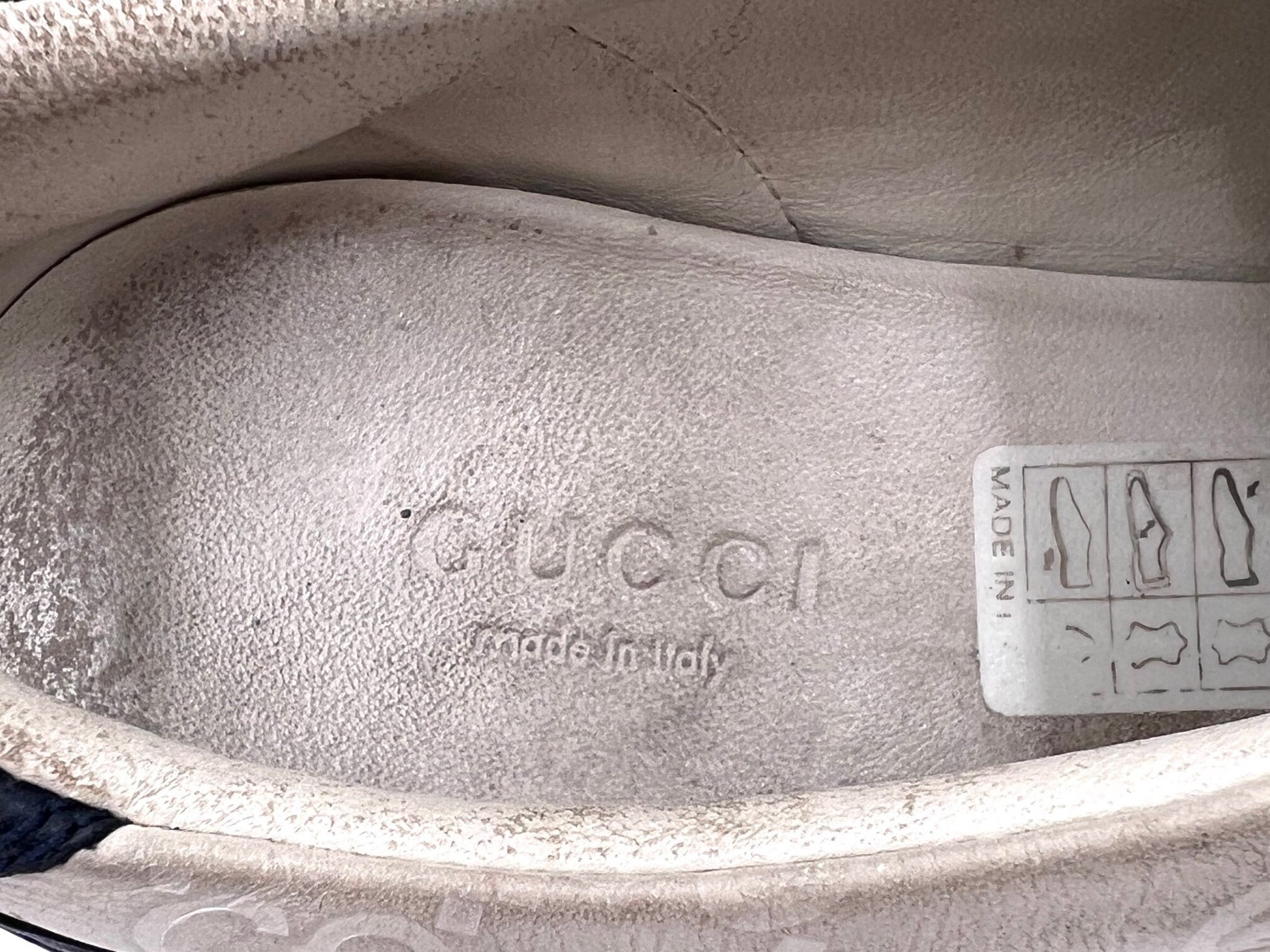 GUCCI 408496 Shima Lace-Up Sneakers, White, Size 36 1/2