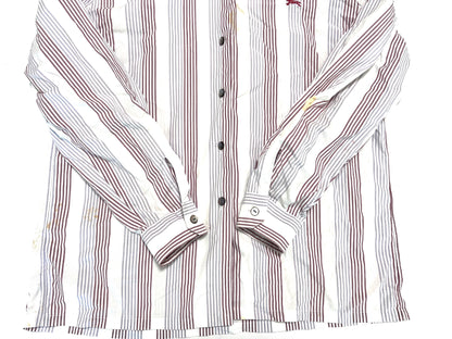 Burberry long-sleeved striped shirt, white, size M