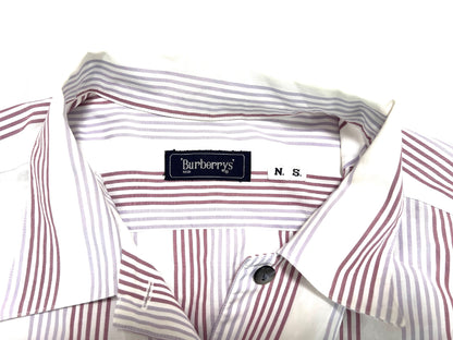 Burberry long-sleeved striped shirt, white, size M