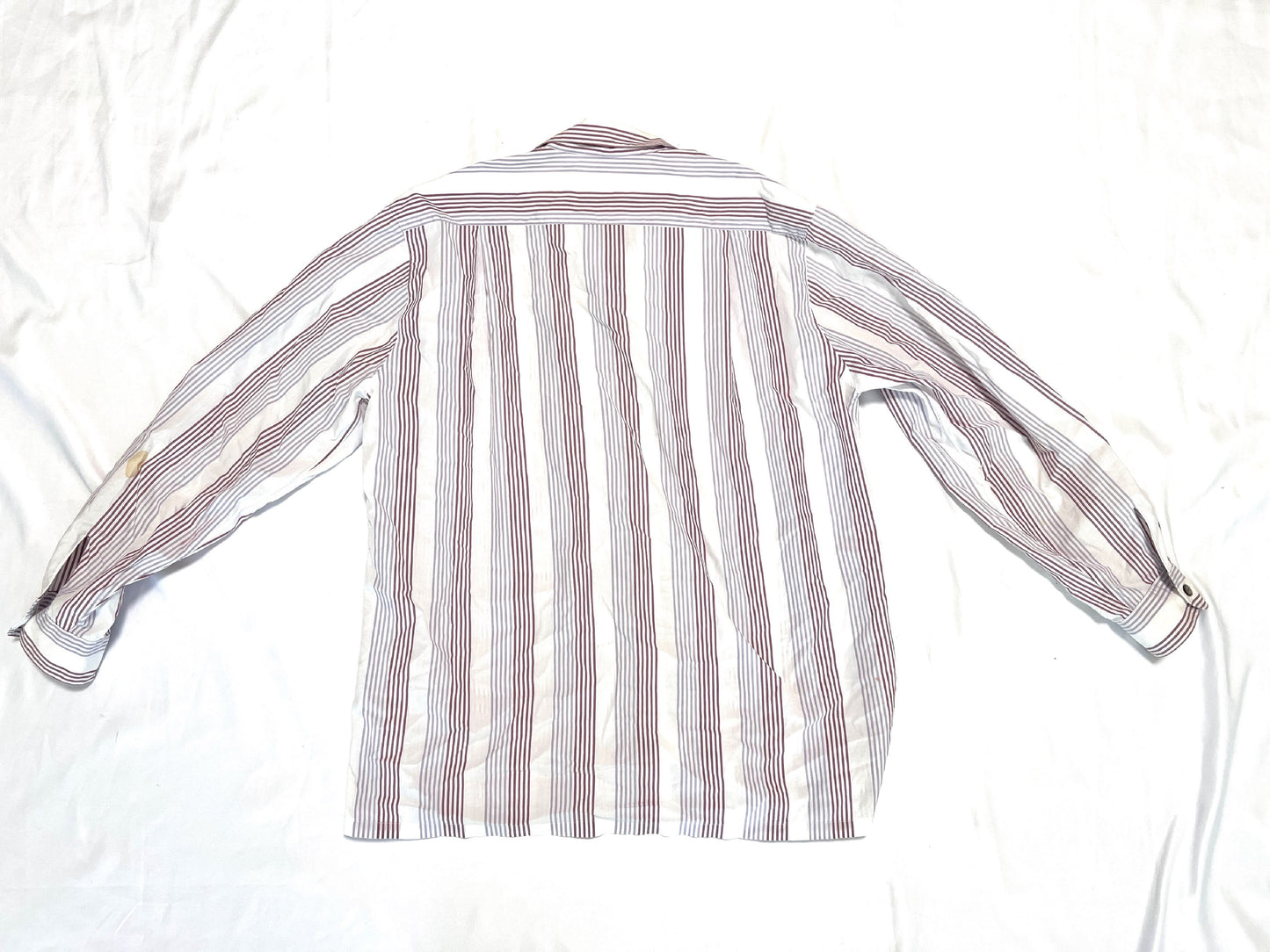 Burberry long-sleeved striped shirt, white, size M