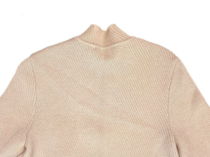 Salvatore Ferragamo Knit Full-Zip Jacket, Beige, Size XL