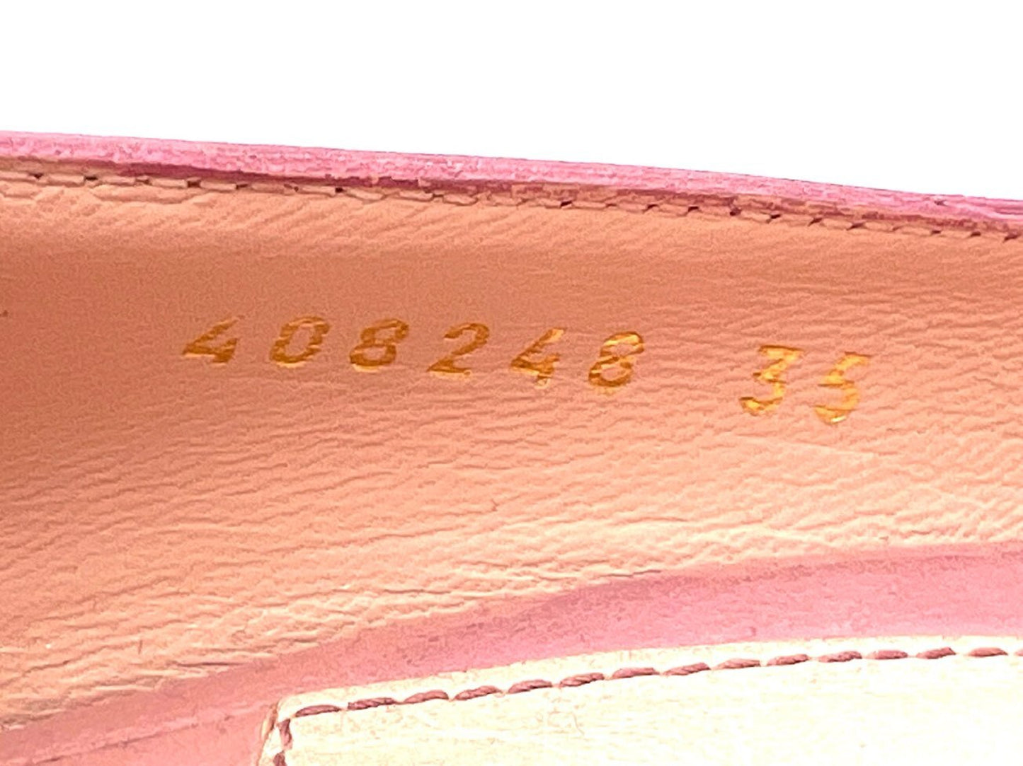 GUCCI 408248 Leather High Heel Pumps Pink Size 35
