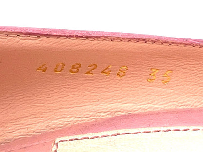 GUCCI 408248 Leather High Heel Pumps Pink Size 35