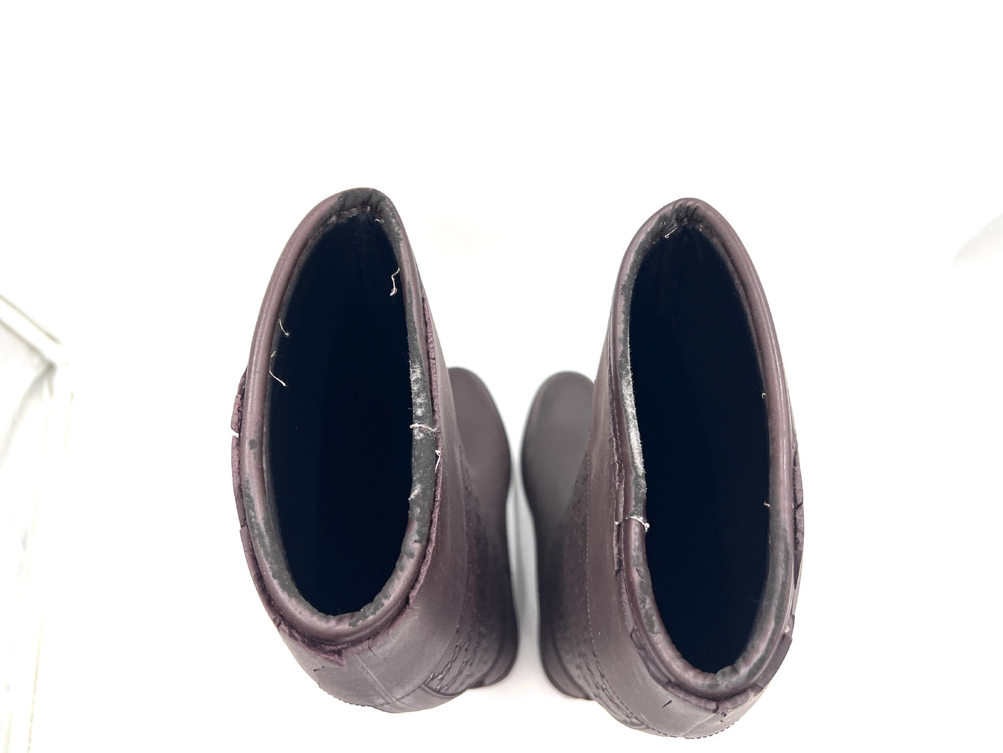 GUCCI Rubber GG Pattern Rain Boots, Dark Brown, Size 37