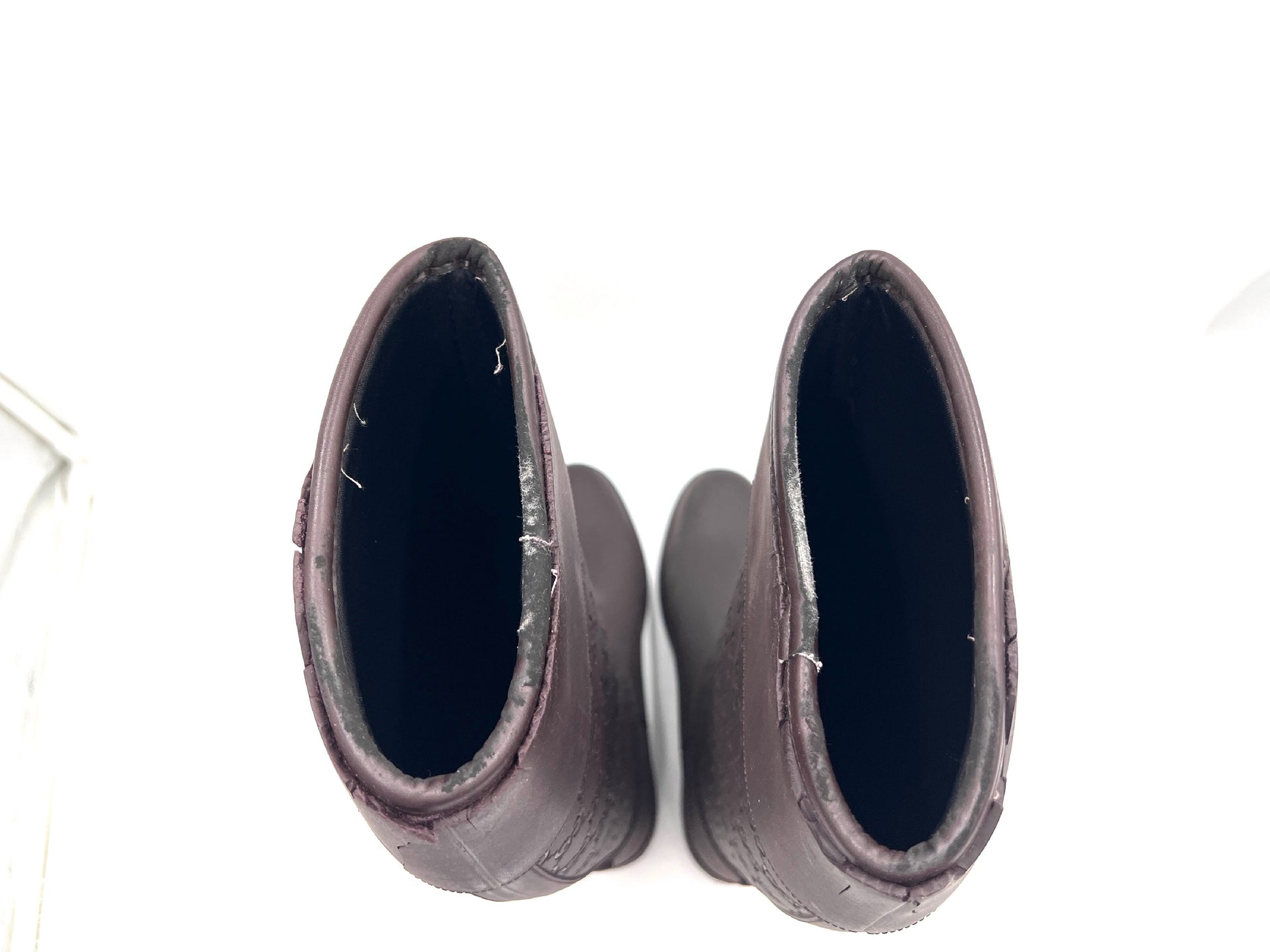 GUCCI Rubber GG Pattern Rain Boots, Dark Brown, Size 37