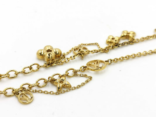 LOUIS VUITTON M64855 Collier Blooming OB0260 Necklace GP Gold Necklace