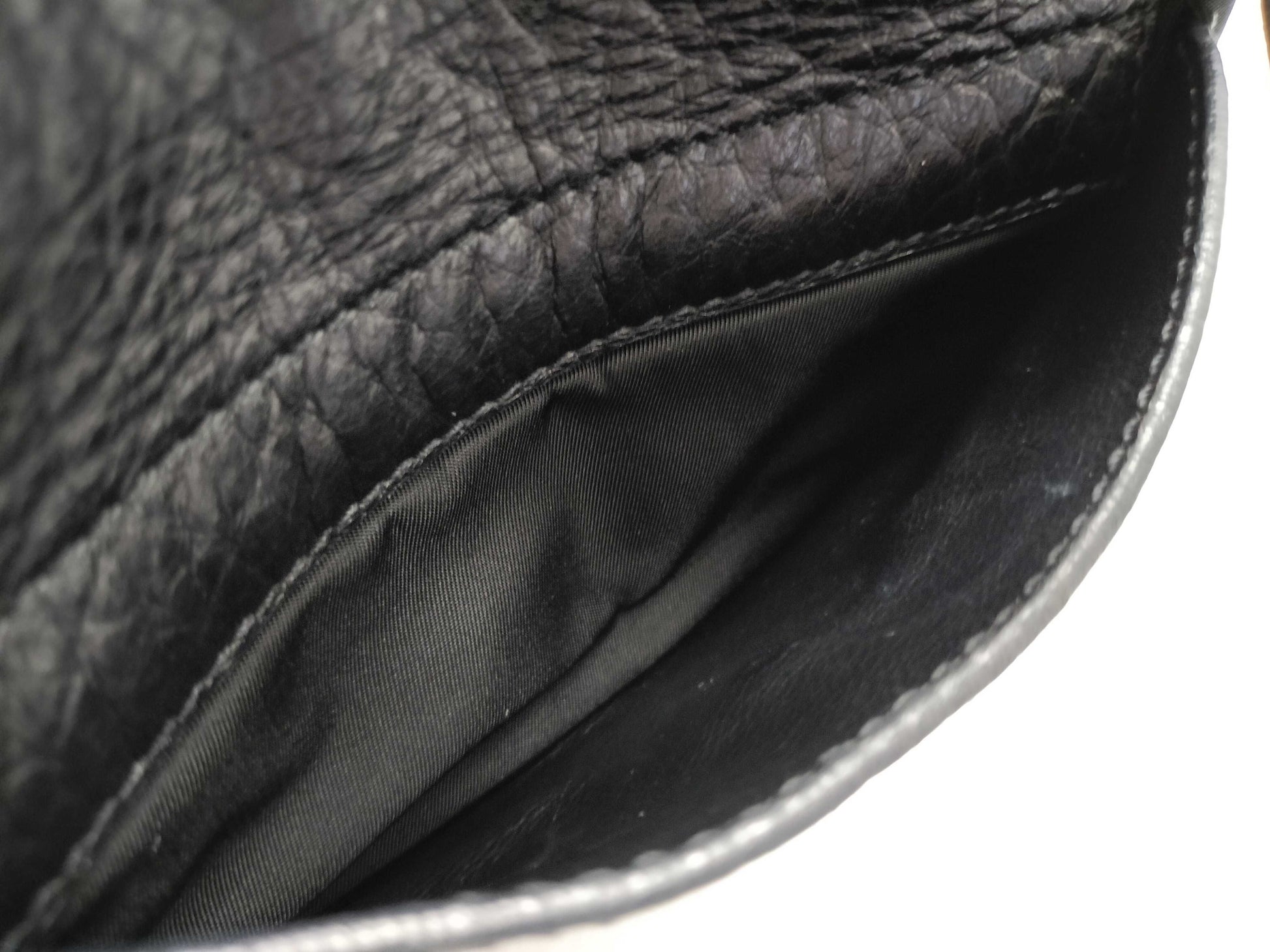 PRADA PRADA Prada Shoulder Bag Handbag Leather and Nylon Black with Triangle Logo and White Tag