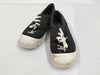 CHANEL Canvas/Rubber Sneakers, Black/White, #38