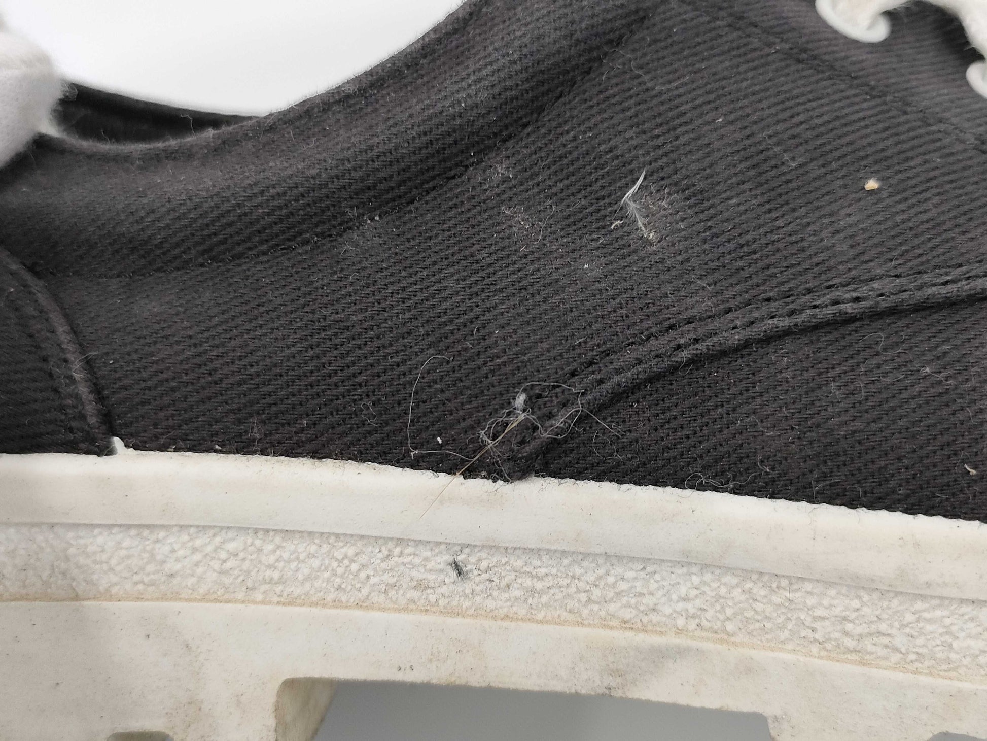 CHANEL Canvas/Rubber Sneakers, Black/White, #38