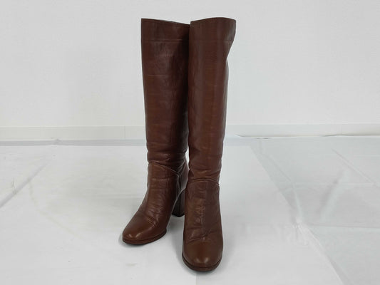 CHANEL Boots Leather Brown #36 1/2C Other Shoes