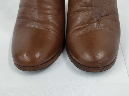 CHANEL Boots Leather Brown #36 1/2C Other Shoes
