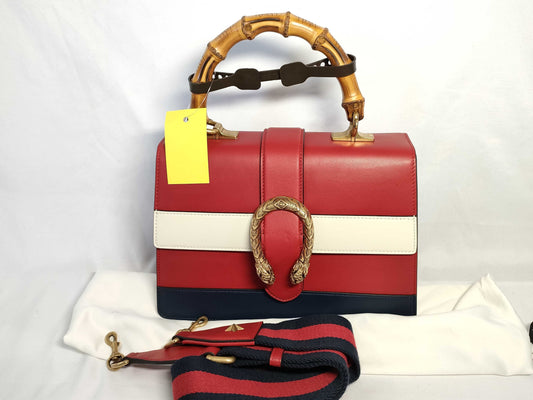 GUCCI Bamboo Dionysus 2-way Handbag, Tricolor, Unused