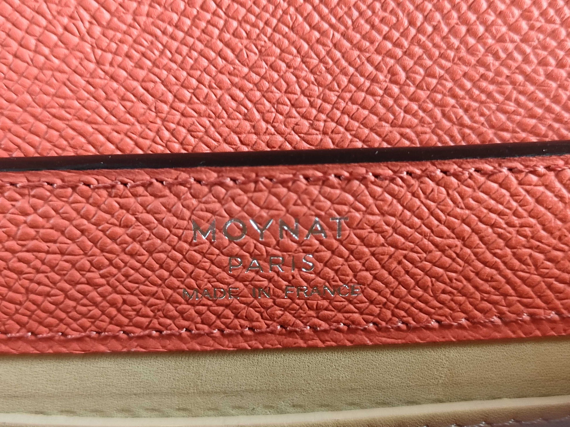 Moynat Regine 2-Way Bag BB Leather Red Shoulder Bag