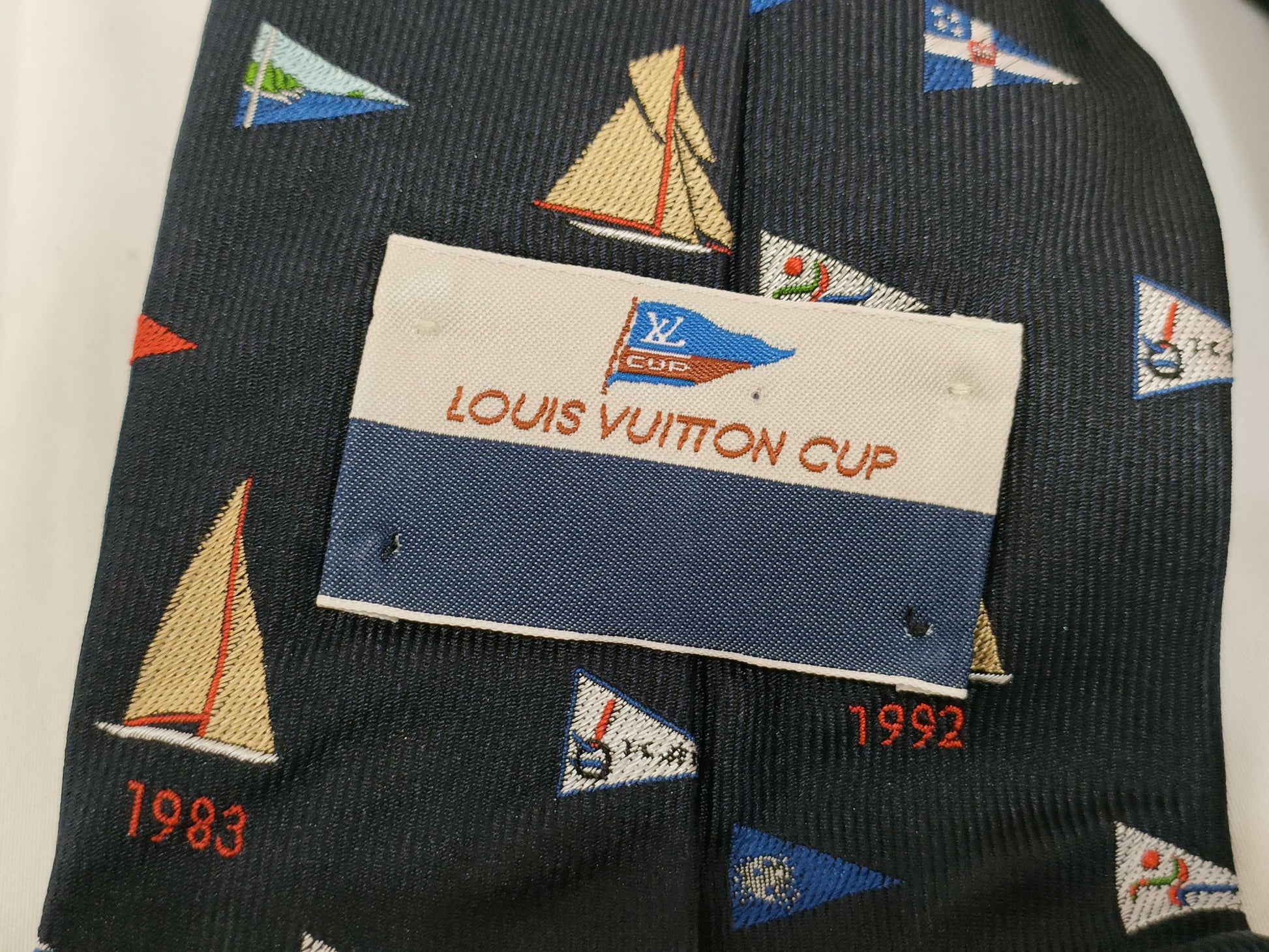 LOUIS VUITTON LV Cup Tie Silk Navy x Multi Other Accessories