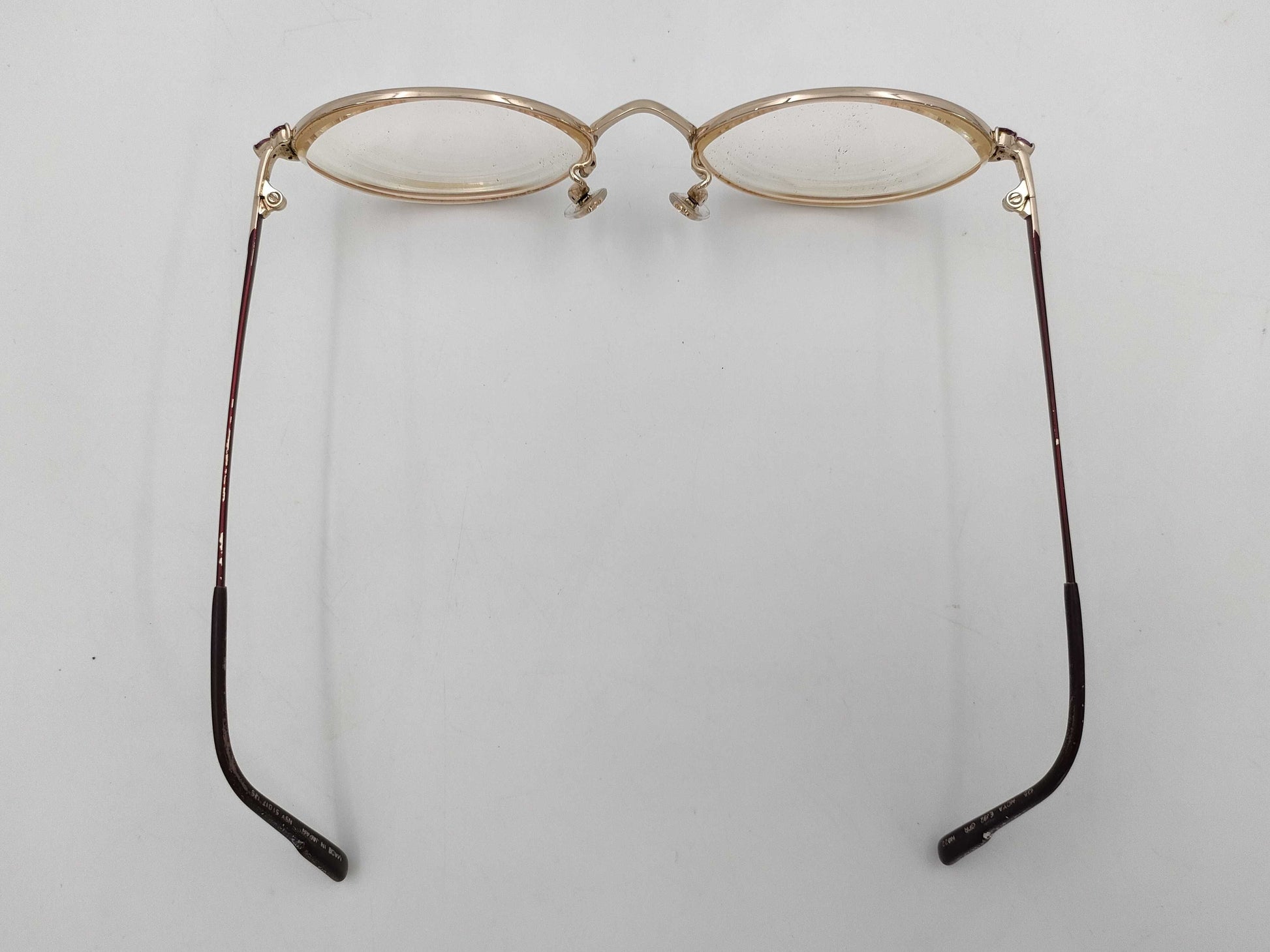 HOYA Glasses Metal x Plastic Ruby x Diamond Gold x Brown Sunglasses