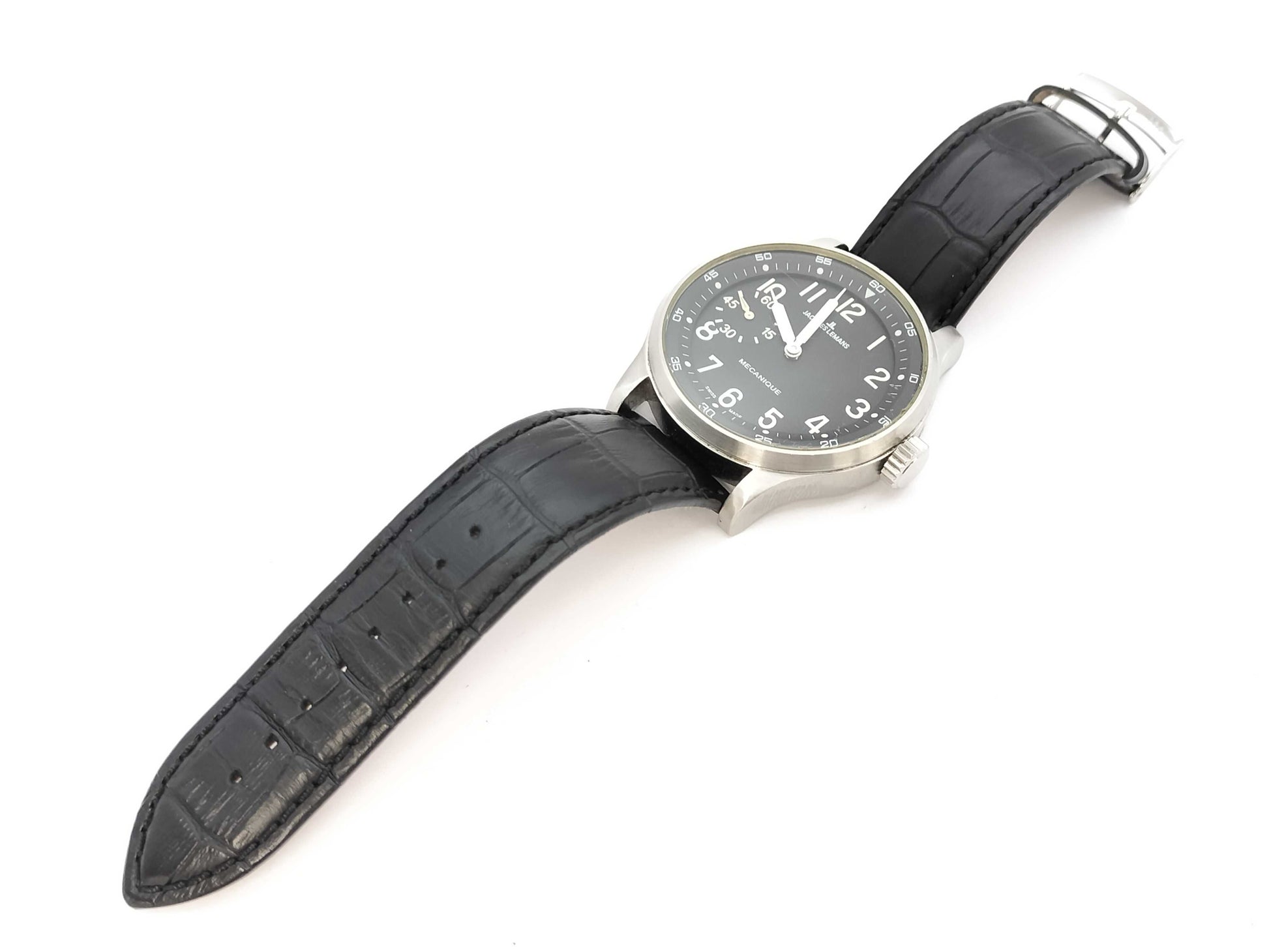 Jacques Lemans 1-1038 Black Dial Manual Winding Men's Watch