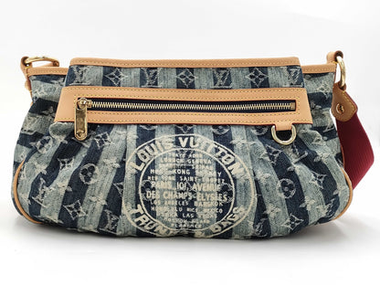 LOUIS VUITTON Monogram Denim Porte Epol Raye MM M95334 AR1016 Shoulder Bag