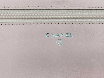 CHANEL Caviar Skin Chain Wallet Pink Shoulder Bag