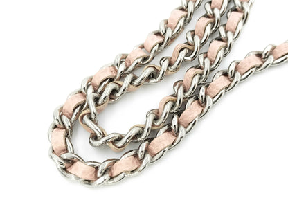 CHANEL Caviar Skin Chain Wallet Pink Shoulder Bag
