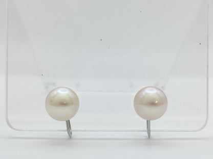 Pearl diameter: Approx. 8.8mm x 2, PT850, 3.2g, Earrings 
