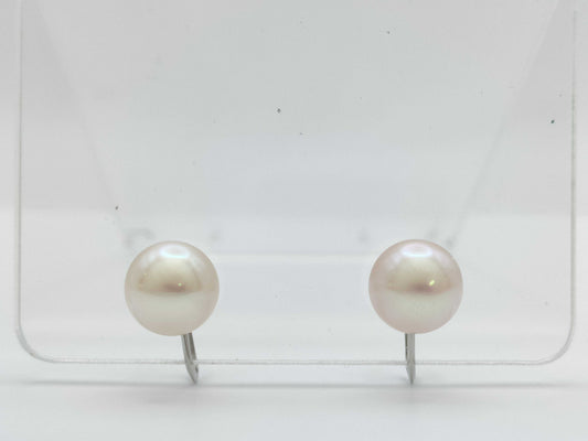 Pearl diameter: Approx. 8.8mm x 2, PT850, 3.2g, Earrings 