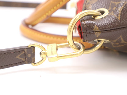 LOUIS VUITTON M41241 Monogram Pallas BB Cerise Handbag with Shoulder Strap