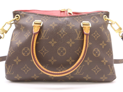 LOUIS VUITTON M41241 Monogram Pallas BB Cerise Handbag with Shoulder Strap